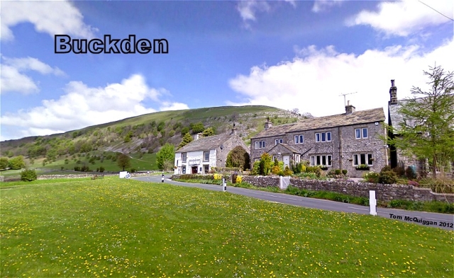 beckden north yorks just a few houses in a field beneath a hill